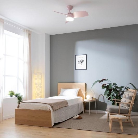 Ventilatore da soffitto Cecotec EnergySilence Aero 3050 Pink LED 36W Rosa 3 pale DC