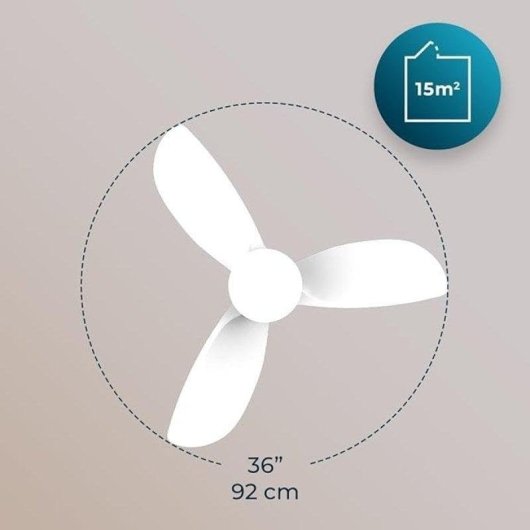 Ventoinha de Teto com Luz Cecotec EnergySilence Aero 3050 35W 91cm 6 Velocidades Comando Função Inverno