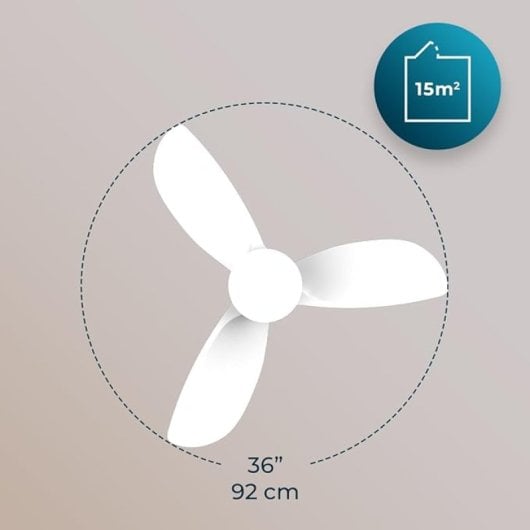 Cecotec EnergySilence Aero 3050 White Ventoinha de Teto com Luz e Comando à Distância 36W Branca