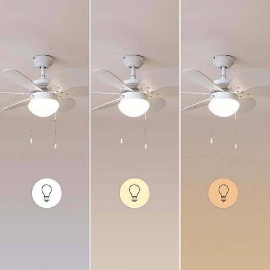 Ventoinha de Teto com Luz Cecotec EnergySilence Aero 3600 Vision Full White 50W 92cm 3 Velocidades Função Inverno