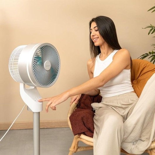 Standventilator Cecotec EnergySilence 1000 Cyclone Smart 60W 9" Fernbedienung Weiß