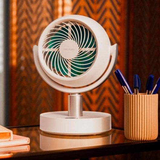 Ventilator Cecotec EnergySilence 800 Cyclone Desk Portable 10W Akku 5 Stufen Weiß