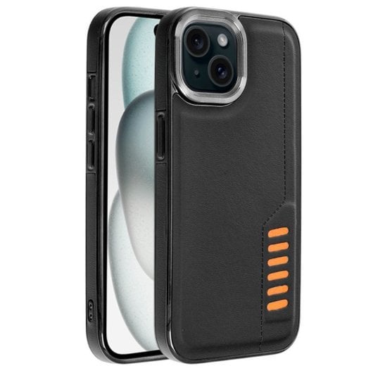 Cooles schwarzes Milano Case für iPhone 15
