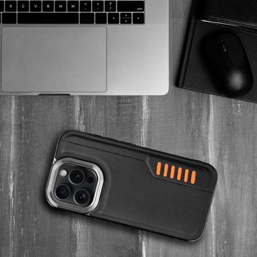 Cooles schwarzes Milano Case für iPhone 15