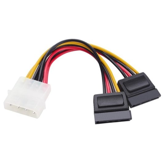 Cavo di alimentazione PcCom Essential 4 pin maschio 2x SATA 15 cm