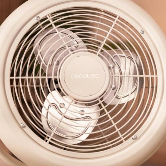 Ventilador Cecotec EnergySilence 250 ClassicStyle 25W Base Estável Inclinável Beige