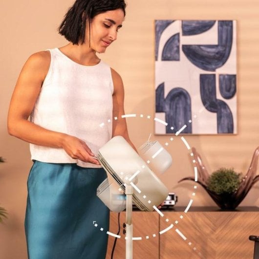 Ventilador Cecotec EnergySilence 250 ClassicStyle 25W Base Estável Inclinável Beige