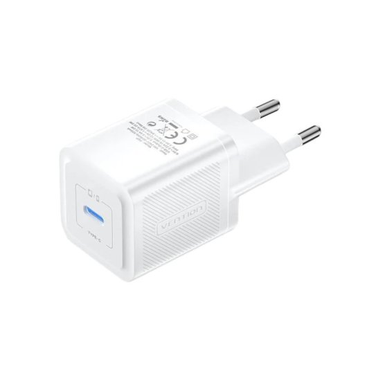 Vention GaN Charger FEPW0-EU Cabezal de Carga con Entrada USB-C 20W EU Blanco