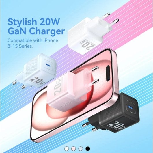 Vention GaN Charger FEPW0-EU Cabezal de Carga con Entrada USB-C 20W EU Blanco