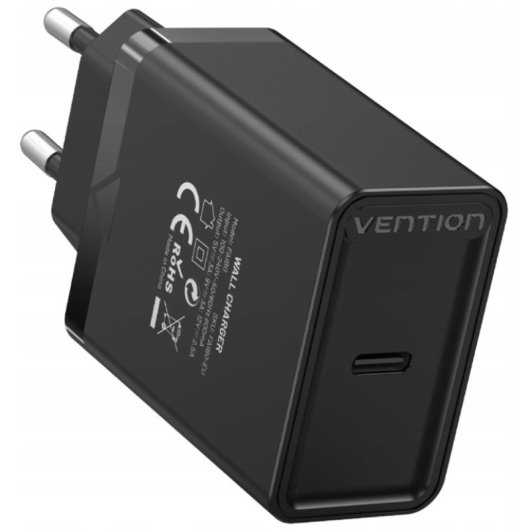 Vention FAIB0-EU Cargador de Pared USB-C 30W Negro