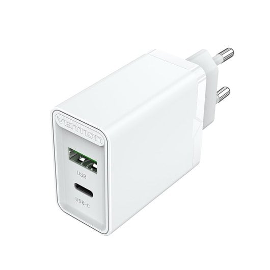 Vention FBBW0-EU Cargador de Pared 1xUSB Tipo-C 1x USB 20W Blanco