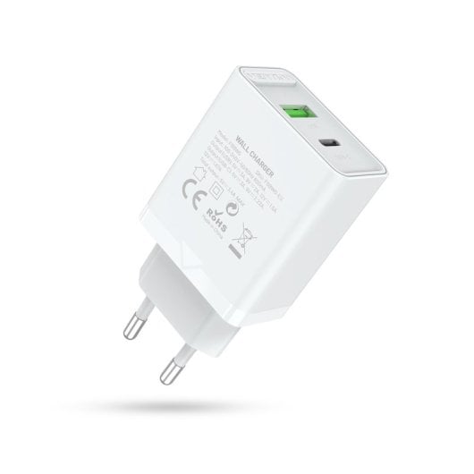 Vention FBBW0-EU Cargador de Pared 1xUSB Tipo-C 1x USB 20W Blanco