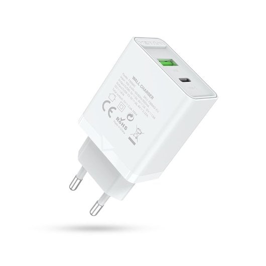 Vention FBBW0-EU Cargador de Pared 1xUSB Tipo-C 1x USB 20W Blanco