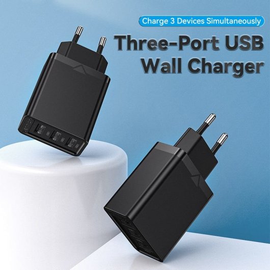 Vention FEAB0-EU Wandladegerät 3xUSB Schwarz