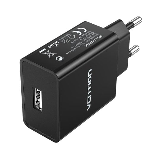 Vention WML-CH07-EU-B Cargador de Pared 1xUSB 12W Negro