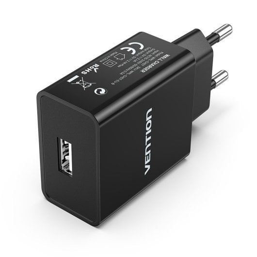 Vention WML-CH07-EU-B Cargador de Pared 1xUSB 12W Negro