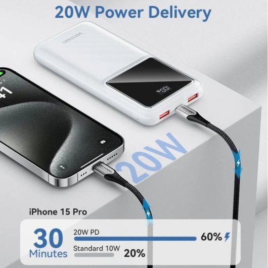 Vention FHKW0 PowerBank 10000 mAh Weiß
