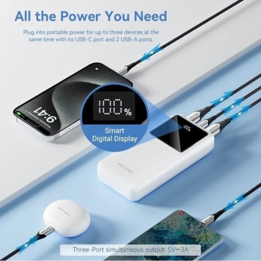Vention FHLB0 PowerBank 20000 mAh Negro