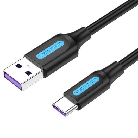 Cable Vention CORBD USB 2.0 Tipo-C Macho 50 cm Negro