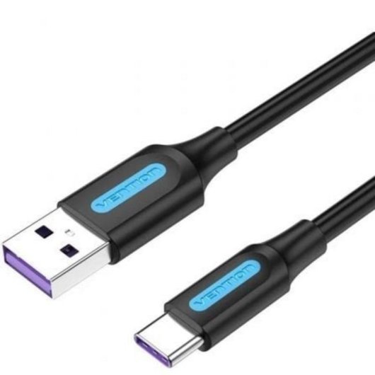 Cable Vention CORBD USB 2.0 Tipo-C Macho 50 cm Negro