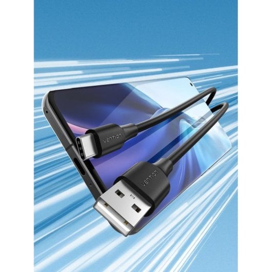 Cable USB Vention CTHBI 3 m USB-A a USB-C 3A 480 Mbps Negro