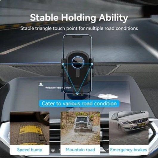 Vention KSCB0 Soporte de Smartphone para Coche Negro