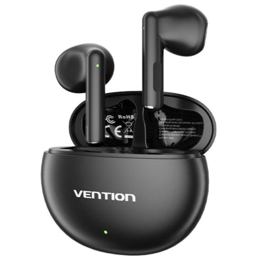 Vention ELF 06 NBKB0 Casque Bluetooth avec étui de chargement et 6h d'autonomie Noir