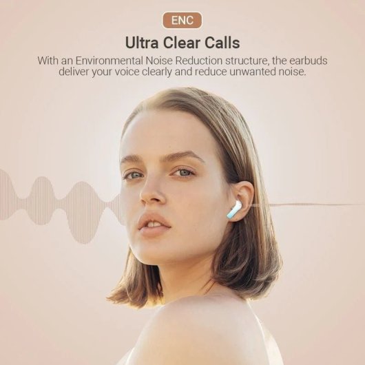 Vention ELF E04 NBIW0 Auriculares Bluetooth con Estuche de Carga y Autonomía de 6h Blancos