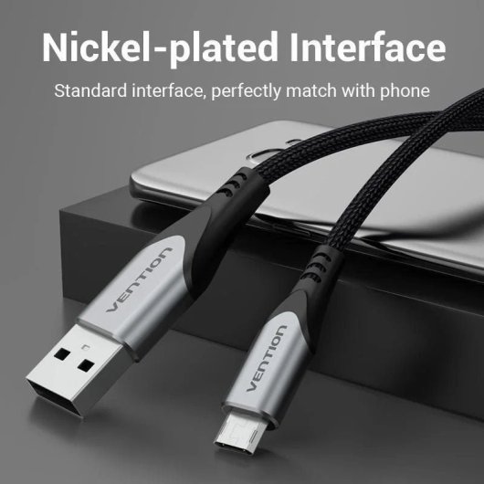 Vention COCHG Cable USB 2.0 Macho a MicroUSB Macho 1.5m Negro