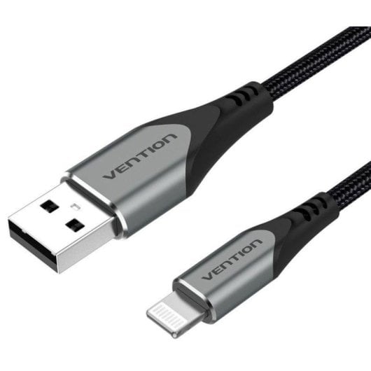Cable Lightning Vention 2m USB 2.0 Macho a Macho Gris