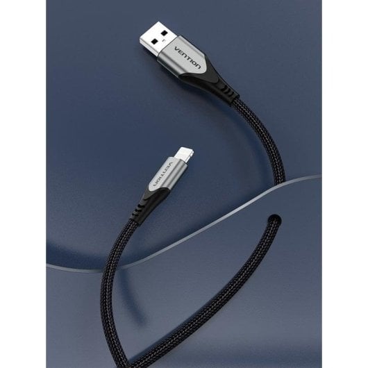 Cable Lightning Vention 2m USB 2.0 Macho a Macho Gris