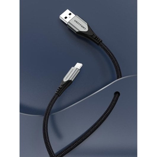 Cable Lightning Vention 2m USB 2.0 Macho a Macho Gris
