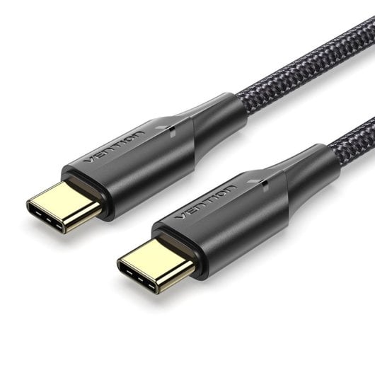 Câble USB-C 2.0 vers USB-C mâle/mâle Vention 60 W 1 m Noir