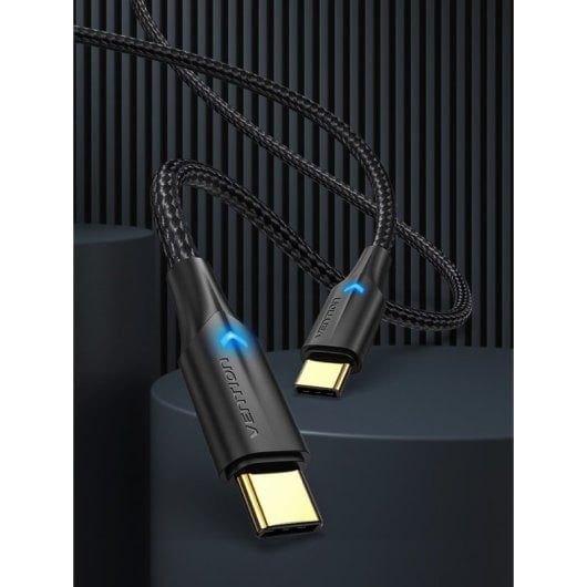 Câble USB-C 2.0 vers USB-C mâle/mâle Vention 60 W 1 m Noir