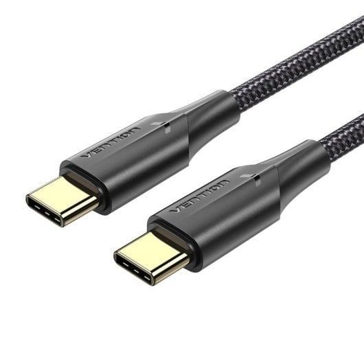 Vention Cabo USB 2.0 Tipo-C 3A TAUBH/ USB Tipo-C Macho - USB Tipo-C Macho/ Até 60W/ 480Mbps/ 2m/ Preto