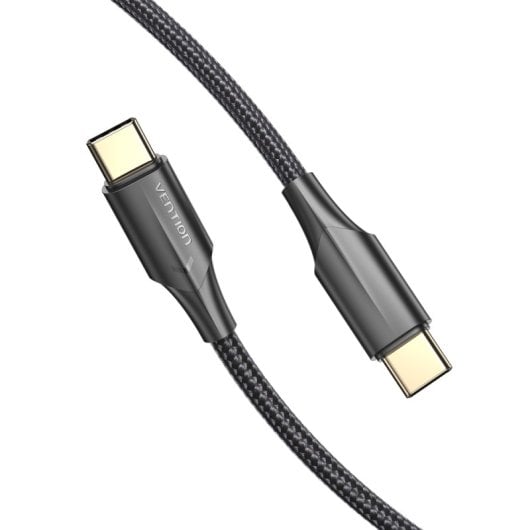 Vention Cabo USB 2.0 Tipo-C 3A TAUBH/ USB Tipo-C Macho - USB Tipo-C Macho/ Até 60W/ 480Mbps/ 2m/ Preto