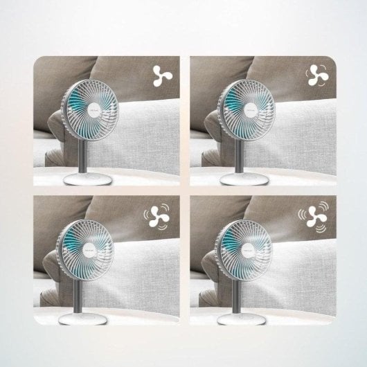 Ventilador de sobremesa Cecotec EnergySilence 4000 Portable Desk batería 4000 mAh panel táctil