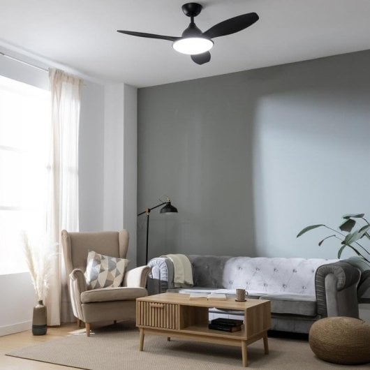 Ventilador de techo Cecotec EnergySilence 4800 Light Black 48" LED DC 36W Mando