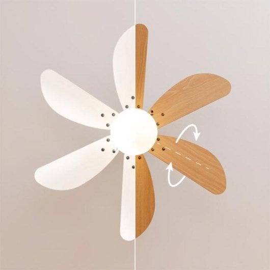 Ventilador Cecotec EnergySilence Aero 360 Gold&Wood techo 50W luz 3 velocidades