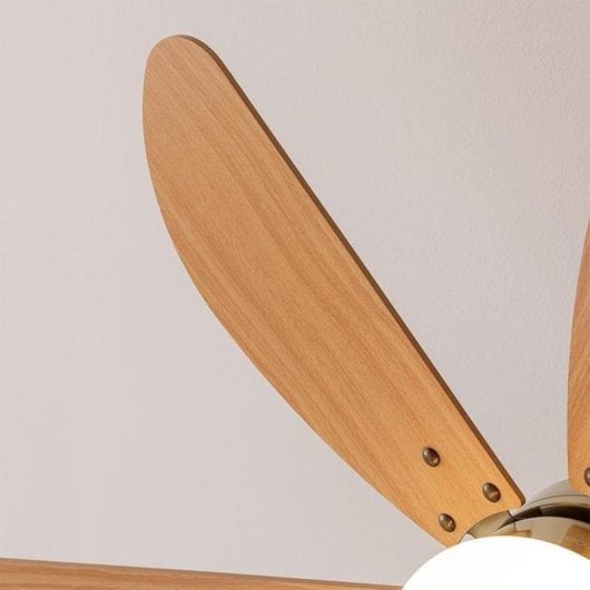 Ventilador Cecotec EnergySilence Aero 360 Gold&Wood techo 50W luz 3 velocidades