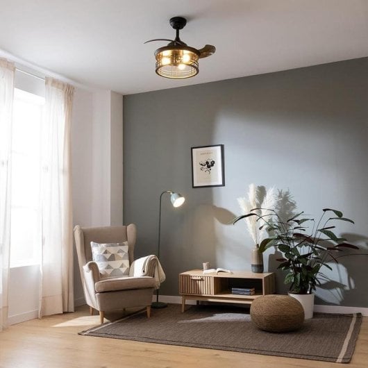 Ventoinha de teto Cecotec EnergySilence Aero 3600 Invisible Metallic Style 25W luz LED