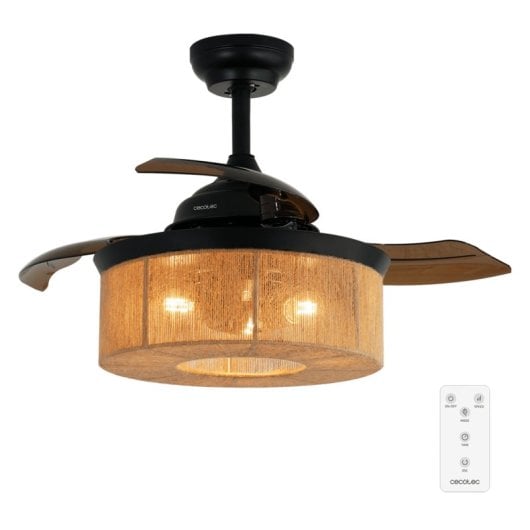 Ventilatore da soffitto Cecotec EnergySilence Aero 3600 DC 36" LED Corda Naturale