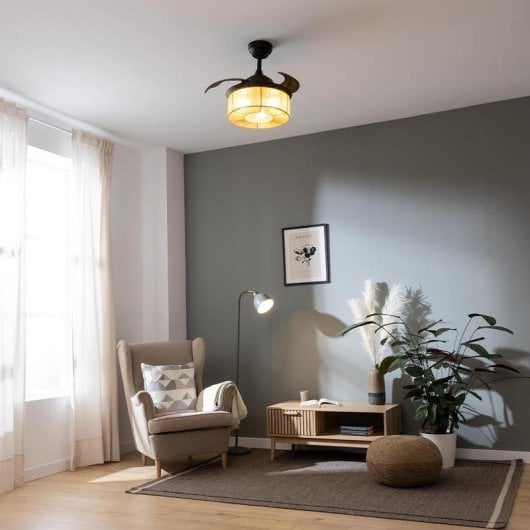 Ventilatore da soffitto Cecotec EnergySilence Aero 3600 DC 36" LED Corda Naturale