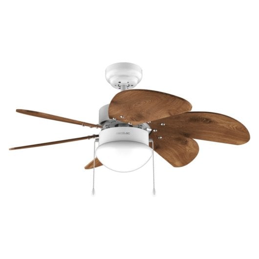Ventilatore da soffitto Cecotec EnergySilence Aero 365 White&Wood 50W luce diametro 92 cm