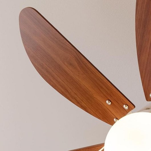 Ventilatore da soffitto Cecotec EnergySilence Aero 365 White&Wood 50W luce diametro 92 cm