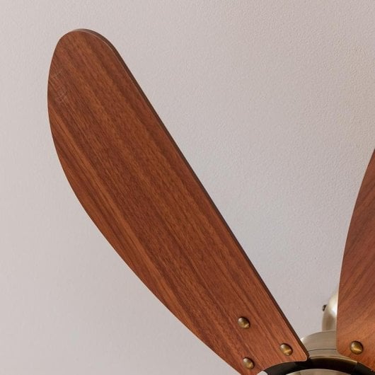 Ventilatore da soffitto Cecotec EnergySilence Aero 365 Gold&Wood 50W 6 pale luce