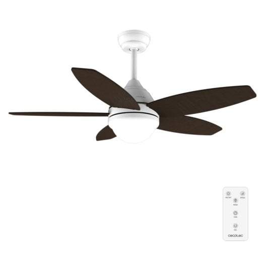 Ventilatore da soffitto Cecotec EnergySilence Aero 4200 White&Darkwood LED 53W 42" 3 velocità
