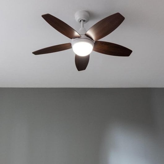 Ventilatore da soffitto Cecotec EnergySilence Aero 4200 White&Darkwood LED 53W 42" 3 velocità