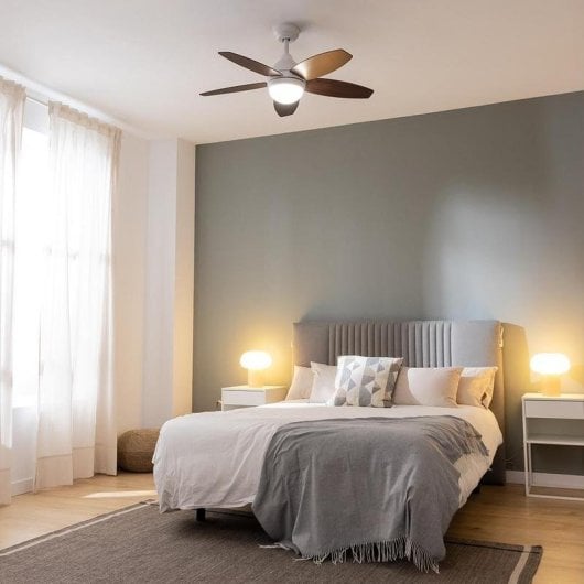 Ventilatore da soffitto Cecotec EnergySilence Aero 4200 White&Darkwood LED 53W 42" 3 velocità