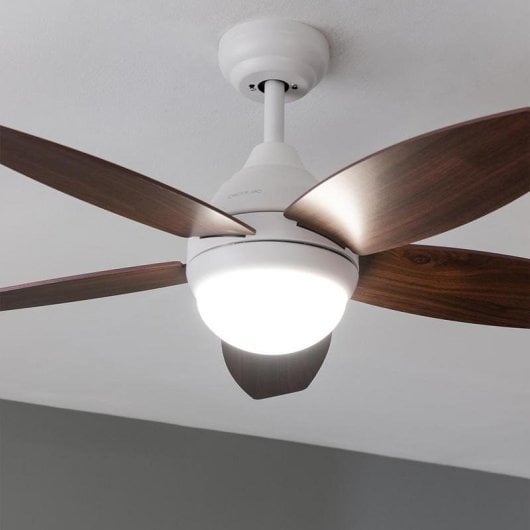 Ventilatore da soffitto Cecotec EnergySilence Aero 4200 White&Darkwood LED 53W 42" 3 velocità